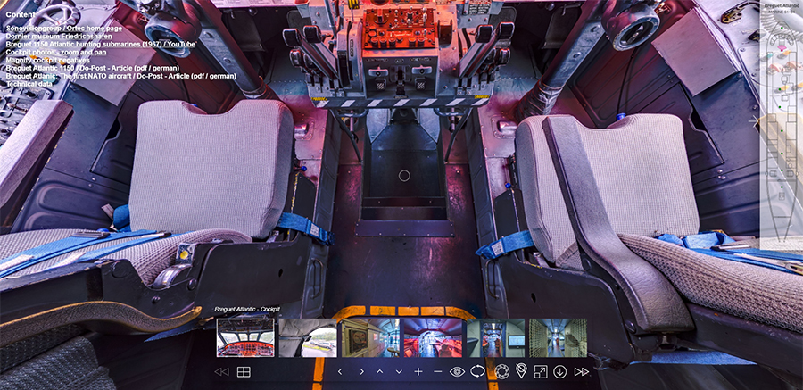 Breguet Atlantic 360 Virtual Tour - Cockpit - Pilot Seats